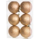 MagicHome Koule MagicHome 6 ks, šampaň, na vánoční stromeček, 8 cm – Hledejceny.cz