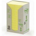 Post-it Ekologický blok TOWER, 38 x 51 mm, žlutý pastel, 24 kusů po 100 listech (3M0280) – Hledejceny.cz