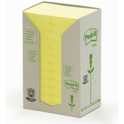 Post-it Ekologický blok TOWER, 38 x 51 mm, žlutý pastel, 24 kusů po 100 listech (3M0280) – Hledejceny.cz