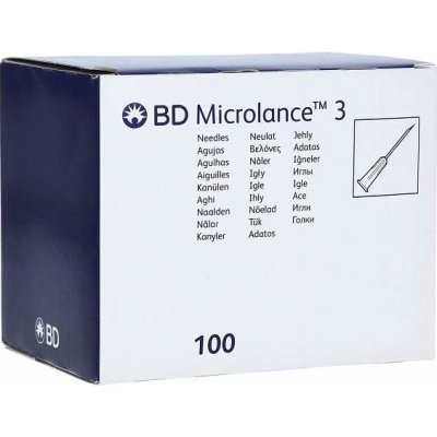 Becton Discardit Microlance injekční jehla 23 G 0,60 x 25 modrá 100 ks – Zboží Dáma