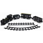 SET Elektrická vláčkodráha Parní lokomotiva s kouřem, světlem a zvukem na baterie – Zboží Dáma