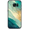 Pouzdro a kryt na mobilní telefon Samsung Pouzdro Mobiwear Glossy Samsung Galaxy S7 - G024G - Zlatavý a zelenkavý mramor