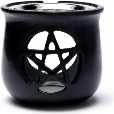 Mani Bhadra Mani Bhadra Kadidelnice Vykuřovací miska Pentacle Mastek černý, 8,5 x 9 cm – Hledejceny.cz
