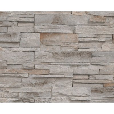 Erismann 901866 Vliesová tapeta 3D efekt štípaný kámen, břidlice - hnědá, béžová (0,53 x 10,05 m) – Zboží Dáma