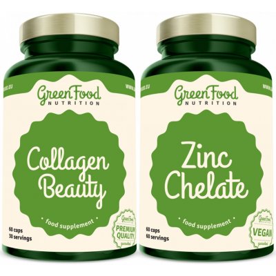 GreenFood Nutrition Collagen Beauty 60 kapslí + Zinc Chelate 60 kapslí