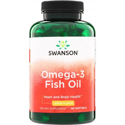 Swanson Omega 3 rybí olej Citrón 150 softgelových kapslí – Hledejceny.cz