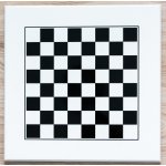 Dřevěná bílo-černá šachovnice, lakovaná – Zboží Dáma