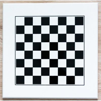 Dřevěná bílo-černá šachovnice, lakovaná – Zboží Dáma