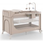 Kinderkraft cestovní postýlka LEODY UP beige – Sleviste.cz
