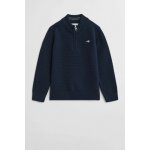 Gant Micro Texture Half Zip Evening Blue – Sleviste.cz