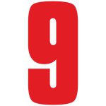 Samolepicí 9 červená samolepící vinylová fólie arch 5 ks - čísla 75 mm – Sleviste.cz