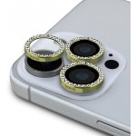 Guess sklo objektivu s broušenými kamínky pro iPhone 16 Pro / 16 Pro Max zlaté (GUCL163SGGD) – Zboží Živě