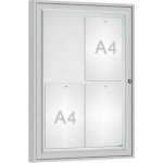 PROCITY Venkovní vitrína Classique, 4 x A4, plexi, elox – Zboží Živě