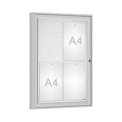 PROCITY Venkovní vitrína Classique, 4 x A4, plexi, elox – Zboží Živě