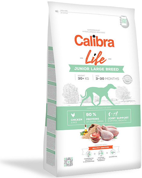 Calibra Dog Life Junior Large Breed Chicken 2 x 12 kg