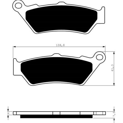 Zadní brzdové destičky Goldfren Moto Guzzi Breva 1100 2006-2007 směs AD – Zboží Mobilmania