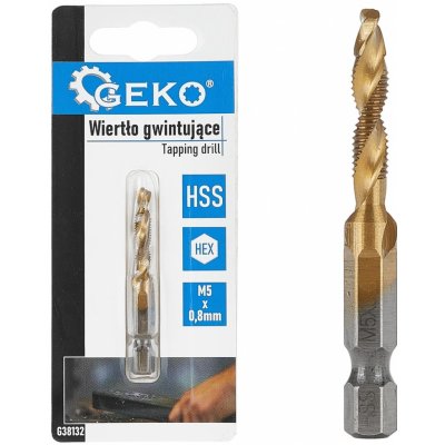 Závitový vrták HSS M5 x 0,8mm HEX, Geko G38132 – Hledejceny.cz