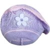 Dětská čepice New Baby pletená čepice baret fialová