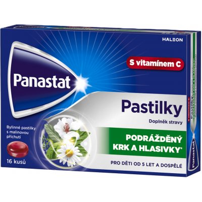 Panastat bylinné pastilky s vit.C př.malina 16 ks – Hledejceny.cz