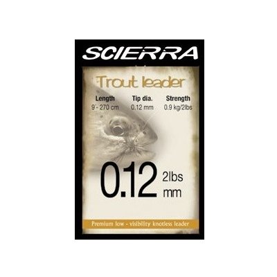 Scierra The Trout Leader Pstruhový 2,7 m 0,16 mm 4 lbs – Zbozi.Blesk.cz