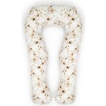 Flumi Těhotenský polštář ve tvaru U bílý s hnědými lístky – Zboží Dáma