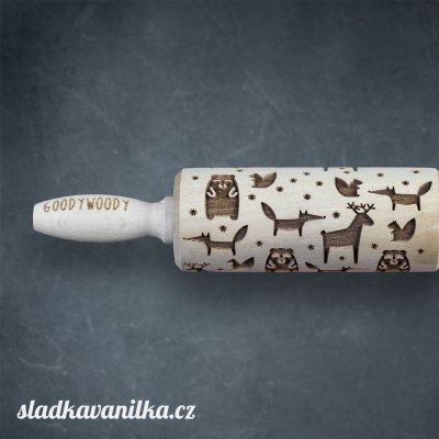 Malý embosovaný váleček - lesní zvířátka – Zboží Dáma Malý embosovaný váleček - lesní zvířátka – Zboží Dáma