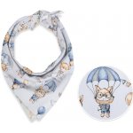 Biante dětský bavlněný šátek Sandra SA-469 Zvířátka s padáky na světle modrém – Zboží Dáma