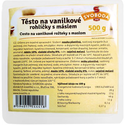 Svoboda Těsto na vanilkové rohlíčky s máslem 500g – Zbozi.Blesk.cz