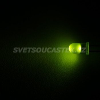 LED 5mm zelená 100mcd 30° difúzní Wenrun LAG50330