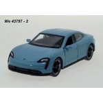 Welly Porsche Taycan S light modré code 43797 modely aut 1:34