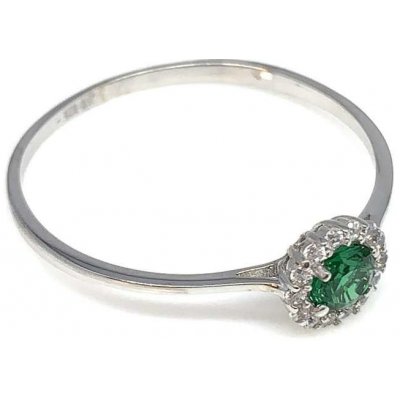 Jan Kos jewellery Stříbrný prsten se zeleným kamenem 1211591 – Zboží Mobilmania