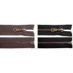 Staromosazný zip šíře 6 mm délka 60 cm (bundový) - 304 hnědá čokoládová – Hledejceny.cz