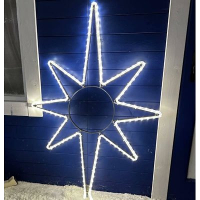 DecoLED LED světelná hvězda na vrchol stromu 80 x 120 cm teple bílá – Hledejceny.cz
