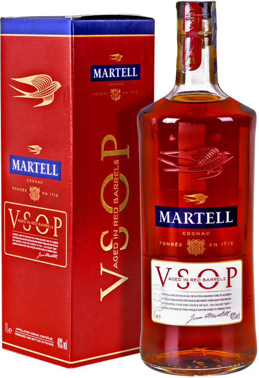 Martell VSOP 40% 1 l (holá láhev)
