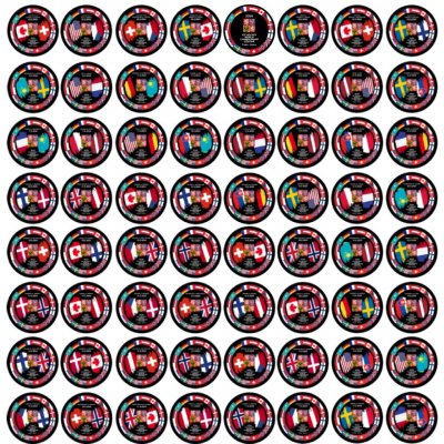 FansArena Kompletní sada puků Ice Hockey World Championship Czechia MS 2024 64x Dueling – Sleviste.cz