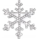 Prima-obchod brož s broušenými kamínky vločka crystal 23807 – Zboží Dáma