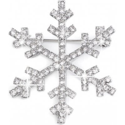 Prima-obchod brož s broušenými kamínky vločka crystal 23807 – Zboží Dáma