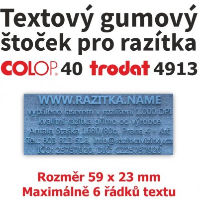 Trodat Colop Gumový štoček pro razítko 40, 4913 – Zbozi.Blesk.cz