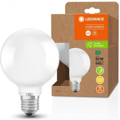 Osram ULTRA ECONOMY 210lm/W Globe 95 matná 230V E27 LED EQ60 3000K G13952 G13952