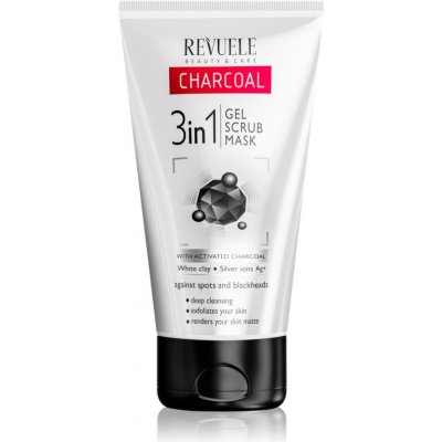 Revuele Charcoal 3in1 čisticí gel 3 v 1 s aktivním uhlím 150 ml – Zboží Mobilmania