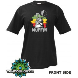 Teknoshop Muffin 2017 Zajíc dnb tričko s potiskem pánské černé