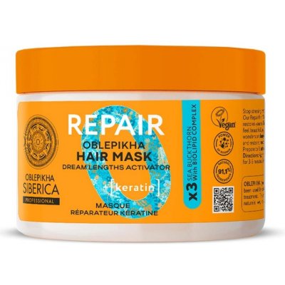 Natura Siberica O Repair Regenerační maska na vlasy s keratinem 300 ml – Zboží Dáma