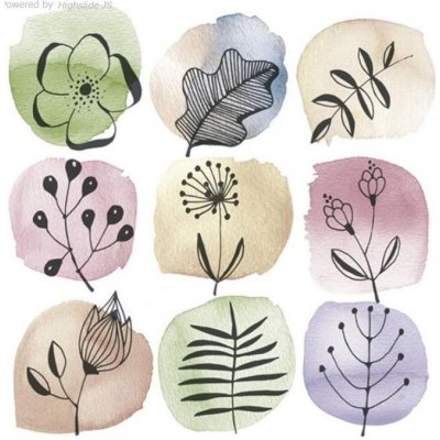 Ubrousek 33x33cm Rostliny různé – Zbozi.Blesk.cz