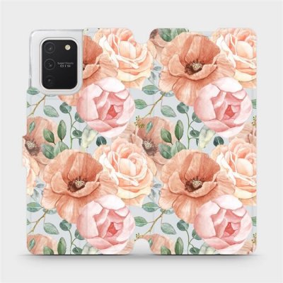 Pouzdro Mobiwear Flip Samsung Galaxy S10 Lite - MP02S Pastelové květy