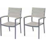 Garden Pleasure Zahradní židle Olivia 305206, 2 ks, hliník, kov, šedé – Sleviste.cz