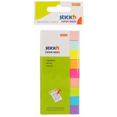 Stick’n by Hopax Lepící bloček-záložka neon 12x50 mm/450 lístků – Hledejceny.cz
