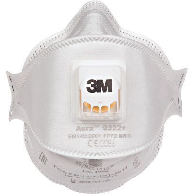 3M respirátor 9322+ GEN3 Aura, FFP2, skládaný, s ventilkem – Zboží Mobilmania