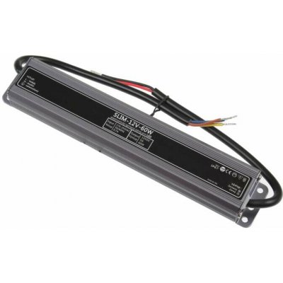 T-LED, LED zdroj 12V 60W IP67 SLIM-12V-60W – Sleviste.cz