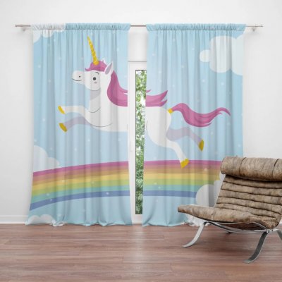 Sablio Závěs Jednorožec: 2ks 140x250cm – Hledejceny.cz