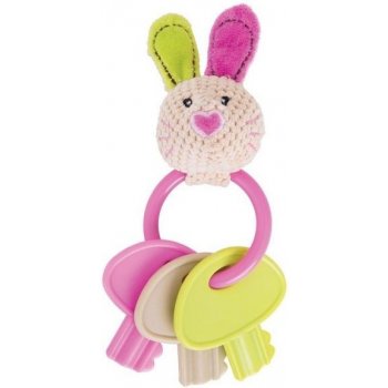 Bigjigs Edukační hračka králiček Bella s kousátkem klíče